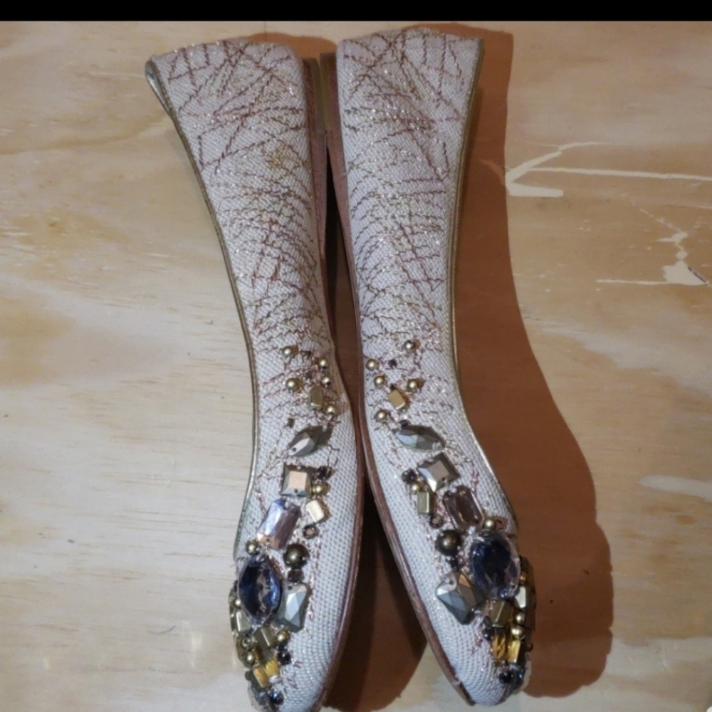 Coach Crystal Embellished Flats